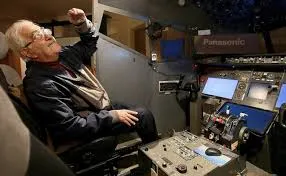 Jordan Man , 76 , flies the world from his homemade Basement cockpit !