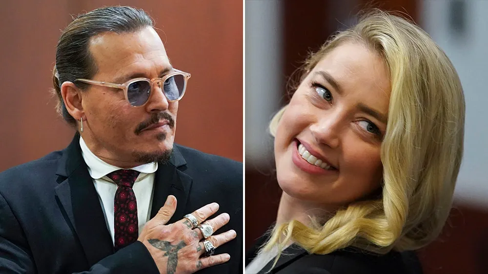 Amber Heard trial: Johnny Deep hugs his lawyer after a closing argument. 