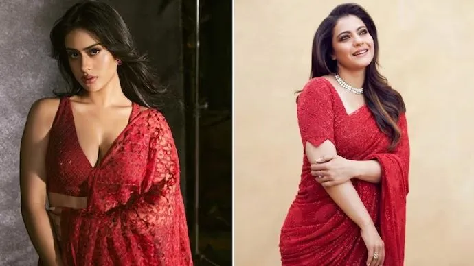 Nysa Devgan’s Stunning Red Lehenga Outfit Sets Social Media Abuzz with Kajol Comparisons
